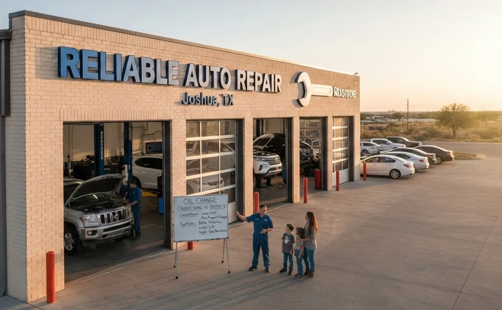 Oil Change in Joshua: Conventional vs Synthetic Oil